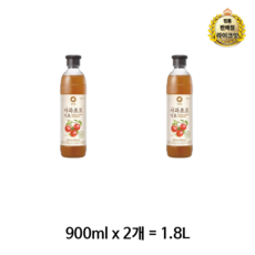 청정원 사과초모 식초, 11개, 1.8L