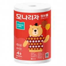 모나리자 점보롤 2겹 300m 4롤 화장실용 화장지, 1개