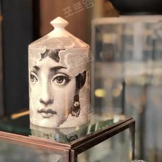 FORNASETTI 세라믹 캔들 유럽 아로마 양초 테라피 캔들 장식 오브제, E