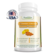 Nutrivive 뉴트리바이브 커큐민 with 고흡수율 비오페린 500mg 120캡슐, 1mg, 1개