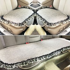 오피스윙 시트 오리지널제작 기 차량용실내 레이스 등받이 없음 쓰리 여름 자리 패드커버 찌 선명한, 린넨 카색 _레이스 타입 추가  같은