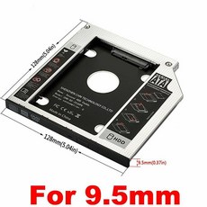 두 번째 HDD 캐디 9.5mm 12.7mm SATA 3.0 하드 디스크 드라이브 박스 인클로저 어댑터 케이스 2.5 SSD 노, 02 for 12.7mm