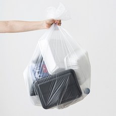 재활용 분리수거 쓰레기용 비닐 봉투 60L 검정 백색, 200개, 백색(반투명)