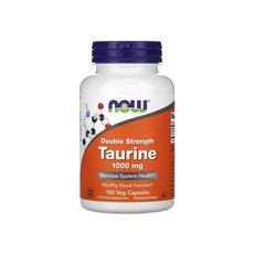 NOW Foods 나우푸드 더블스트렝스 타우린 Taurine 1000mg 100 250 베지캡슐, 1개, 250정