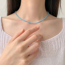 블루씨티 ﻿팝잇 씨드비즈 파스텔 컬러 믹스 초커 목걸이