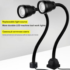 5W LED 기계 작업 조명 마그네틱 램프 교체 전구 & 차가운 빛 산업 CNC 램프를 선택하는 것에 대 한 다른 자료, soft rod 800 mm, 220V fixed base 60mm, 1개
