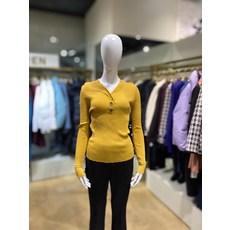 티렌 버튼 포인 골지 니트 T193PWK701