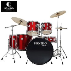Sonido [풀세트구성] 소니도 Q-star 5기통 드럼세트 색상선택, 레드와인(WR)6기통