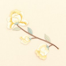 소잉홀릭 블루밍 꽃 자수장식 옐로우 73-892 / 한복자수패치