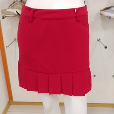  루이까스텔 23년 FW 여성 늦가을 38cm 져지원단 전체 밑단주름 A라인 스커트 