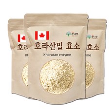 캐나다산 호라산밀 효소 분말 가루, 3개, 200g