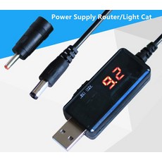 승압케이블 12v케이블 usb12v 2세트단 KWS-912V USB 부스트 컨버터 DC 5V 9V 12V 보조베터리 케이블 + 3.5x, 한개옵션0