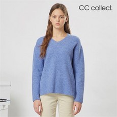 씨씨콜렉트 리브 텍스쳐 브이넥 니트 C204KSK703 BL