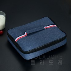 폴라도레 직장인 학생 스텐 칸칸 식판 도시락통 남편도시락 런치박스 Y, B-보온주머니(C-0694-B)