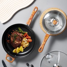 소확행홈 냄비세트 스텐 냄비세트 코팅 IH 가스 인덕션 겸용 6종 세트 자취용 프라이팬 26cm + 편수 18cm + 양수 18+20+24 cm + 3L주전자 C73, 실버