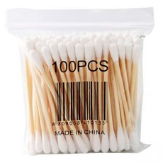 Wovilon Kitchen Utensils Set Kitchen Gadgets S 2022 100 Soft Bag Wood Stick Double Head Cotton Swab, Clear - 스틱스왑