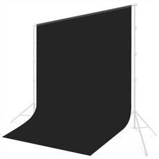 비상 대형 크로마키 스크린 3 x 4 m, 블랙, 1개
