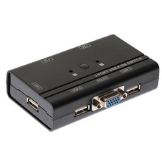 FWT PC 모니터 / 키보드 / 마우스 제어를위한 VGA USB 케이블이있는 USB KVM 스위치 박스, 1개