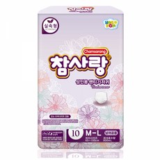 참사랑 팬티형 실속형 중형10px8팩 성인기저귀 요실금, 8팩