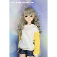 #bjd#구체관절인형옷(#도리스돌 60cm한정)옐로우 나그랑 맨투맨(뒷트임 선택가능)(인형포함안됨)#마구샵#어린이날, 뒷트임있음