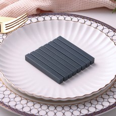 꿈꾸는키친 실리콘 파스텔 수저받침, 쿨그레이, 8개 8개, 쿨그레이