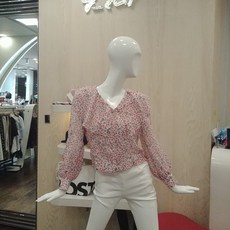 지컷 스몰 꽃 프린트 블라우스 7240260701