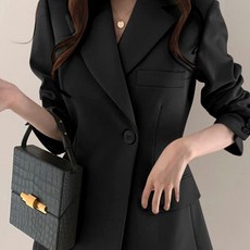 원버튼 세련된 봄 가을 정장 자켓