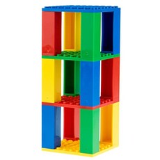 Classic Bricks And Baseplates Teeny Tower 100% Com (01 - 4 Piece Tower 01 - Blue Green Red Yellow), 본상품
