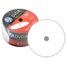 HP 정품 DVD-R 프린터블 랩핑 50장 공CD 공DVD
