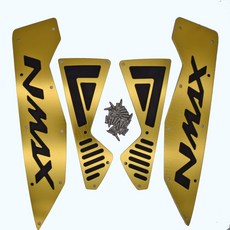 오더봇 nmax 125 155 CNC 알루미늄 튜닝 발판 미끄럼 방지 파츠 6가지 색상 n-max125 앤맥스, 골드