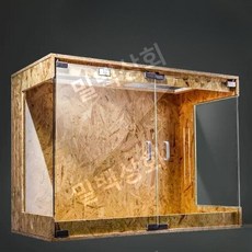 도마뱀 사육장 파충류 유리 케이지 나무 상자 게코, 1개, 케이지 78 x 40 x 60cm