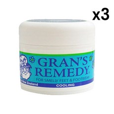Gran's Remedy 그랜즈레미디페퍼민트 x 3개 쿨링 풋 오도어 파우더 케어 냄새 나는 발과 신발용