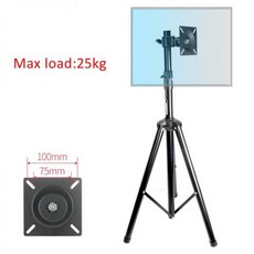 DL-ST100 TV 삼각대 스탠드 바닥 LCD 모니터 홀더 높이 조절 가능 360 회전 틸트 스위블 스틸 10 인치-27 인치 180cm 150cm 120cm, 1개