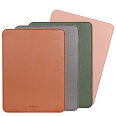 인트존 가죽 노트북 파우치 맥북에어 갤럭시북3 프로 LG 그램 슬리브 A형 케이스, 브라운,