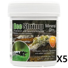 SALTYSHRIMP Bee Shrimp Mineral GH+ 110g X5통, 5개