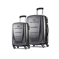Winfield 2 하드 사이드 확장형 수트 케이스 회전 바퀴 목탄 2 종 세트 (20 28) (2-Piece Set (20／28) Charcoal)