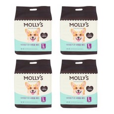 MOLLYS 몰리스 쉬야응가 3~4회용 패드 L 35매, 4개, 35개입 - 하마패드