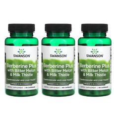 [2+1] 스완슨 베르베린 500 mg 60 캡슐 약들약 고약사 / 해외직구 미국정품, 3개, 60회분