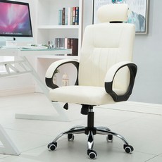 게이밍 사무실 의자 목받침 등받이 책상 의자, 베이지