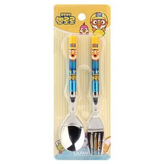 뽀로로 심플 스푼+포크 세트 뽀로로 패티 캐릭터, 뽀로로 스푼+포크, 1개