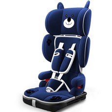 전동차 유모차 가벼운 휴대용 어린이 자동차 안전 좌석 아기 ISOFIX 하드 인터페이스 부스터 9M-12Y, [08] Seat belt Blue