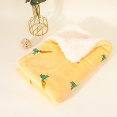 반려견 극세사 담요 강아지 고양이 겨울 따뜻한 이불, 옐로우, 1개
