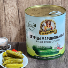 Мариана Маринованные огурцы, консервированные, 3 кг