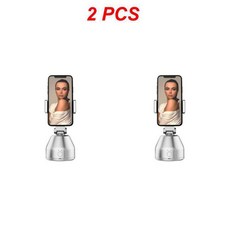 스마트 얼굴 추적 대상 360 ° 회전 삼각대 자동 얼굴 및 휴대폰 거치대 1 개 2 개 4 개, 5) white 2pcs, white 2pcs, 2개