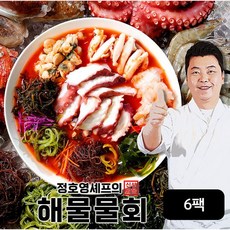 정호영셰프의 신선담은 해물물회 160gX6팩+비법담은 물회소스 340gX6팩, 6개