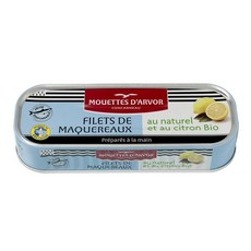 MOUETTES D’ARVOR 레몬 고등어 필렛 통조림, 10개, 169g