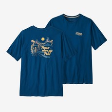 (국내매장판) 파타고니아 반팔티 남성 멘즈 프로텍트 페달 오가닉 티셔츠 네이비