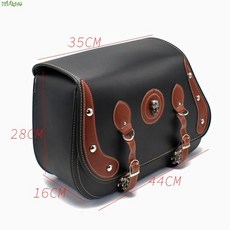  JIBAIHUO 할리 데이비슨 범용 오토바이 바이크 가방 악세사리 사이드 배낭 수납함 보관함 리어백, 35X44X16X28 블랙 투톤 2개 