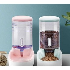 애완 동물 밥통 대용량 식수대 대형견 대형 자동 급수기 배식 자동 급식기, 1개, 9. 클래식 세트(연분홍)가성비