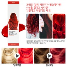 자연이랑 컬러 트리트먼트 간편염색 60ml 레드, 1개
